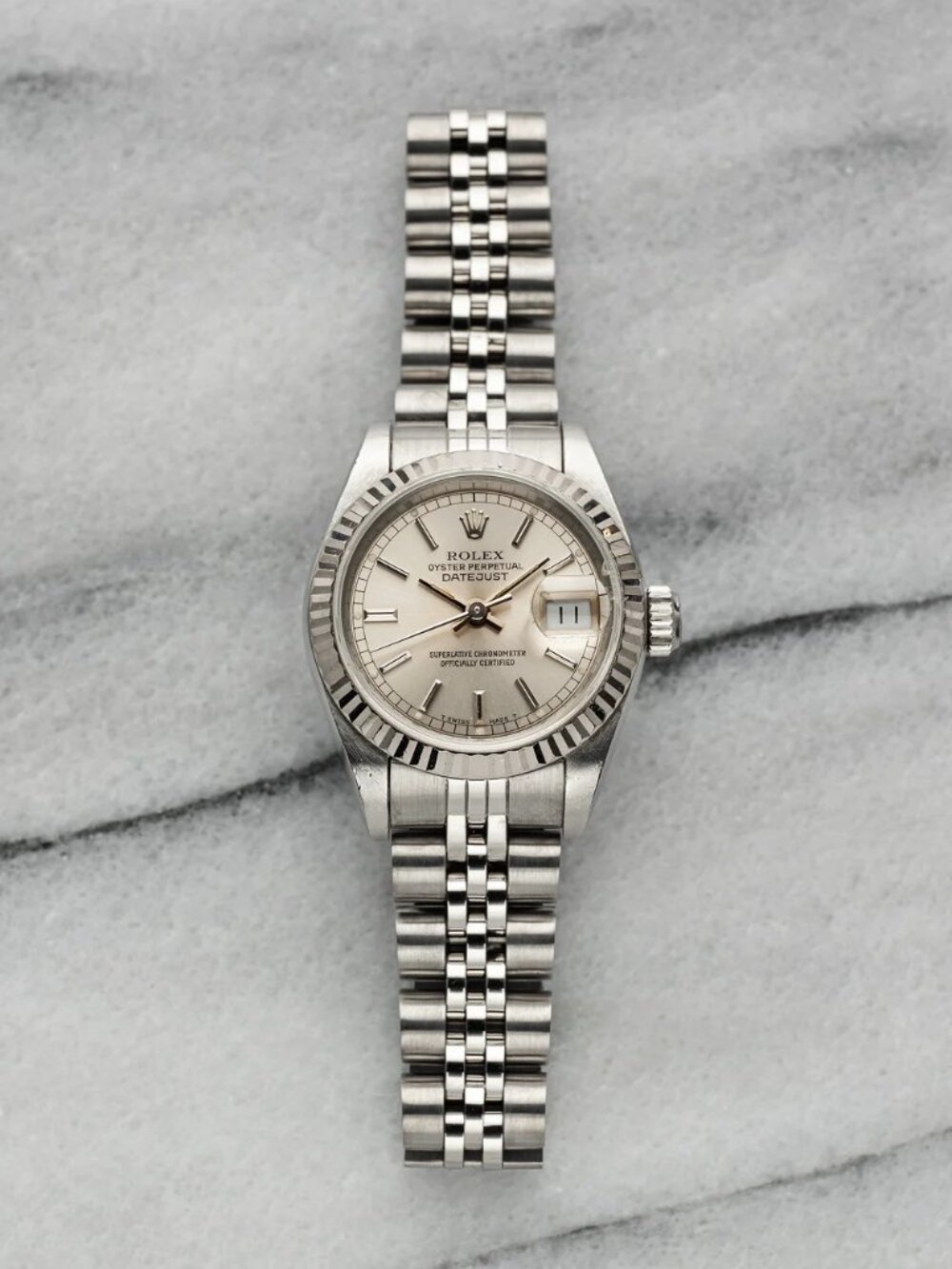 Rolex Lady 18k Datejust 69174 - Silver Dial 26mm